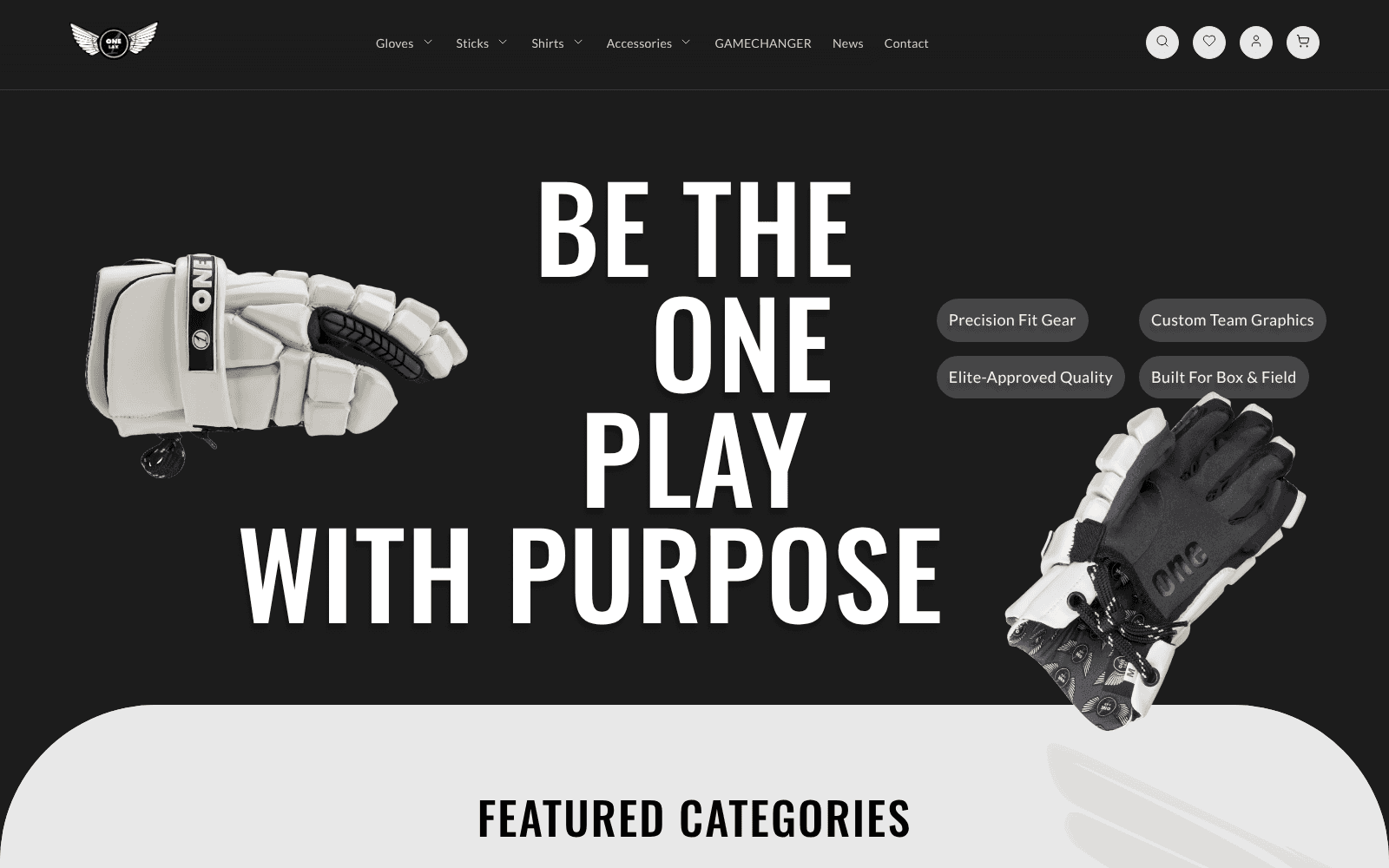 Capture of the One Lax home page shown with sample data.